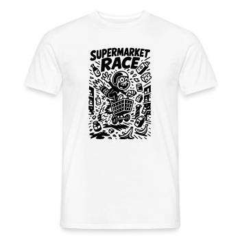 Supermarkt Rennen Kinder Witzig - Männer T-Shirt - Weiß - Vorne - AI Model Male 178 dark (178cm)