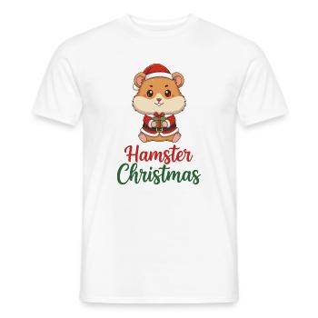 Hamster-Weihnachtsstimmung - Männer T-Shirt - Weiß - Vorne - AI Model Male 178 dark (178cm)