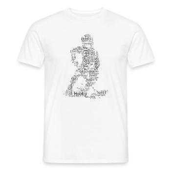 Clear floorball message - Men's T-Shirt - white - Front - AI Model Male 178 dark (178cm)