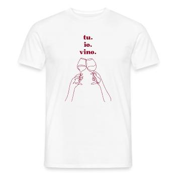 Toi. Je. du vin. - T-shirt homme - blanc - Devant - AI Model Male 178 dark (178cm)