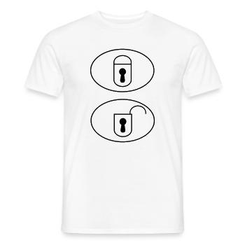 Car Remote Control Buttons - Men's T-Shirt - white - Front - AI Model Male 178 dark (178cm)