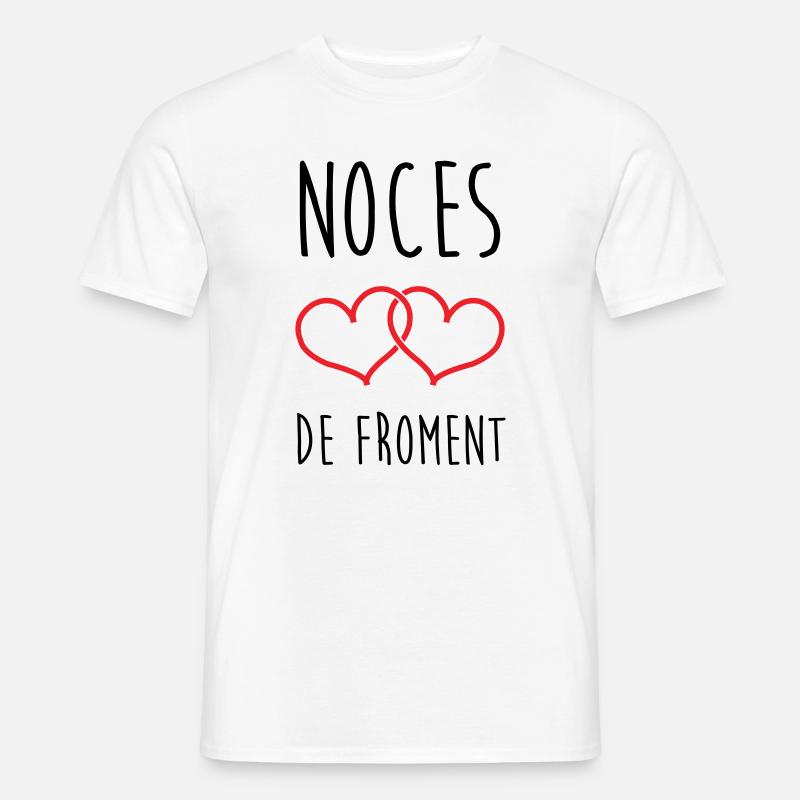 Weizenhochzeit 3 Jahre Ehe - Männer T-Shirt - Weiß