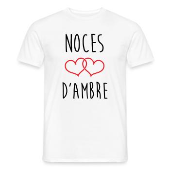 Amber Wedding 34 Jahre Ehe - Männer T-Shirt - Weiß - Vorne - AI Model Male 178 dark (178cm)