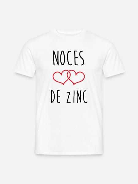 Zinc Wedding 76 Years - Men's T-Shirt - white