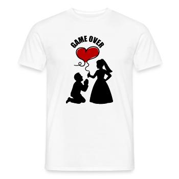 Brautpaar Ehepaar Hochzeit - Männer T-Shirt - Weiß - Vorne - AI Model Male 178 dark (178cm)