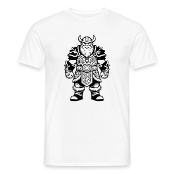 Zwerg mit Rüstung - Männer T-Shirt - Weiß - Vorne - AI Model Male 178 dark (178cm)