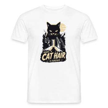 Beware Cat Hair Forever - Männer T-Shirt - Weiß - Vorne - AI Model Male 178 dark (178cm)