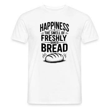 Happiness Is The Smell of Freshly Baked Bread - Men's T-Shirt - white - Front - AI Model Male 178 dark (178cm)