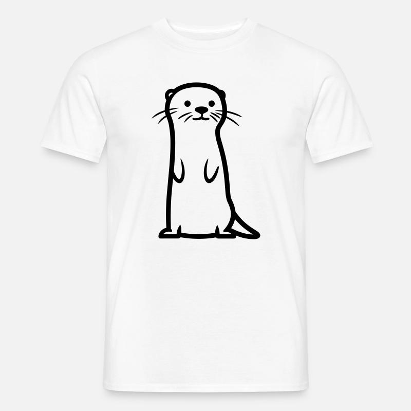 Otter - Männer T-Shirt - Weiß