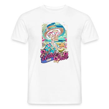 Under The Sun Skull Strand Sommer Geschenk - Männer T-Shirt - Weiß - Vorne - AI Model Male 178 dark (178cm)
