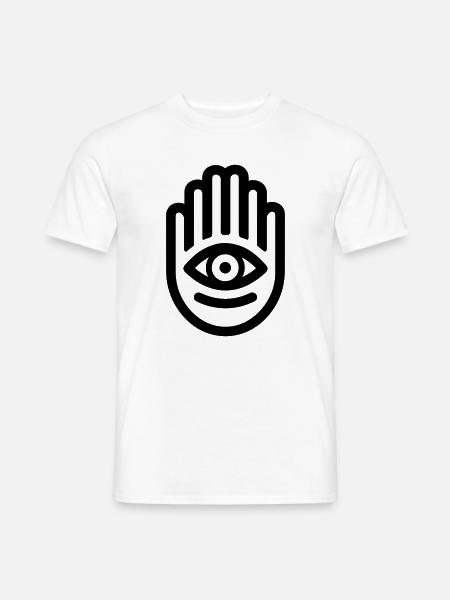 hand of Fatma Hamsa - Men's T-Shirt - white