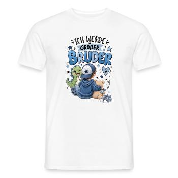 Ich werde Großer Bruder - Männer T-Shirt - Weiß - Vorne - AI Model Male 178 dark (178cm)