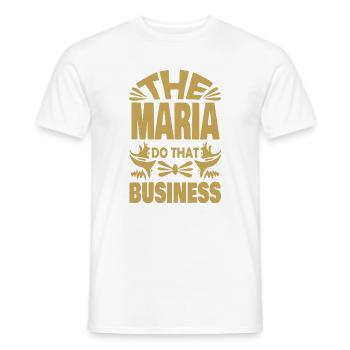 Maria - Men's T-Shirt - white - Front - AI Model Male 178 dark (178cm)