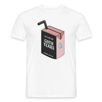 100% Bitter Goth Tears Box - Männer T-Shirt - Weiß - Vorne - AI Model Male 178 dark (178cm)