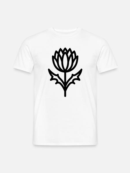 Distelblüte - Männer T-Shirt - Weiß
