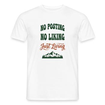 Digital Detox Kein Beitrag Einfach Leben ohne Steckdose - Männer T-Shirt - Weiß - Vorne - AI Model Male 178 dark (178cm)