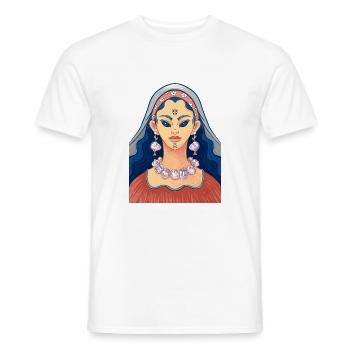 Hexe mit menschlichen Ohrringen und Halskette - Männer T-Shirt - Weiß - Vorne - AI Model Male 178 dark (178cm)