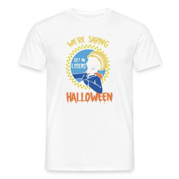 Steig ein bei Losers Skull Drive Wir retten Halloween - Männer T-Shirt - Weiß - Vorne - AI Model Male 178 dark (178cm)