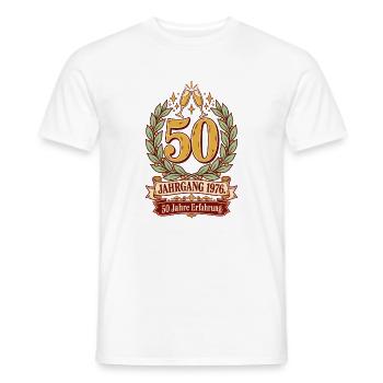 Jahrgang 1976 50 Jahre Erfahrung - Männer T-Shirt - Weiß - Vorne - AI Model Male 178 dark (178cm)