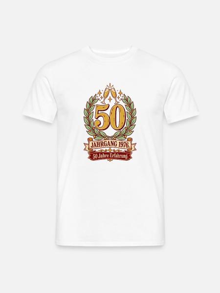 Jahrgang 1976 50 Jahre Erfahrung - Männer T-Shirt - Weiß