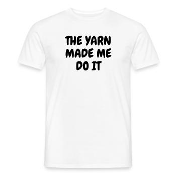 Knitting - Knit - Knitter - Stricken - Tricot - Men's T-Shirt - white - Front - AI Model Male 178 dark (178cm)