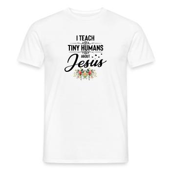 Humorvolles Lehrergebet Religiöse Heilige Schrift Gott - Männer T-Shirt - Weiß - Vorne - AI Model Male 178 dark (178cm)