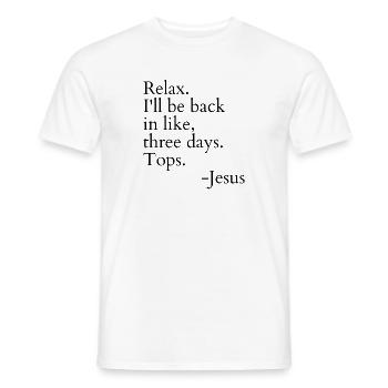 Humorous Prayer Religious Holy Writ God Book - Men's T-Shirt - white - Front - AI Model Male 178 dark (178cm)
