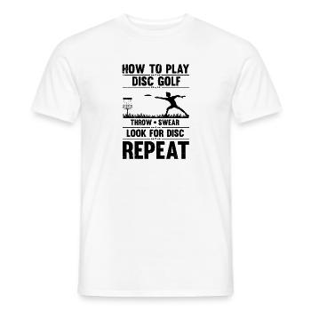 Hilarious Frisbees Acceleration Disc Sports - Men's T-Shirt - white - Front - AI Model Male 178 dark (178cm)