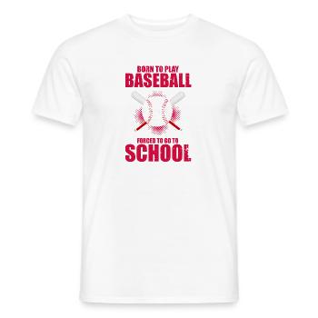 Humorous Baseball Player Softball Gameday - Men's T-Shirt - white - Front - AI Model Male 178 dark (178cm)