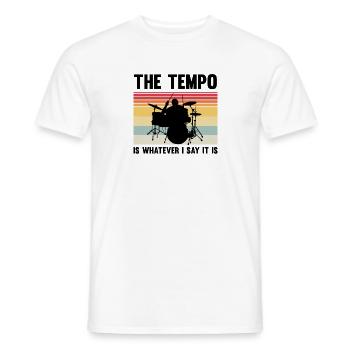 Nouveauté Batterie Batterie Musique Forte Sons Bassiste - T-shirt homme - blanc - Devant - AI Model Male 178 dark (178cm)