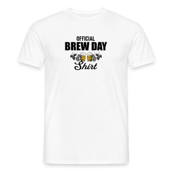 Humorous Homebrewing Barleys Ale Malt Beverages - Men's T-Shirt - white - Front - AI Model Male 178 dark (178cm)