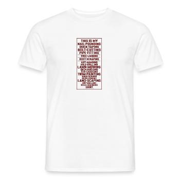 Hilarious This Is My Tools Repairman Plumber - Men's T-Shirt - white - Front - AI Model Male 178 dark (178cm)
