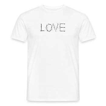 Humorous Love Medicine Doctor Physician - Men's T-Shirt - white - Front - AI Model Male 178 dark (178cm)