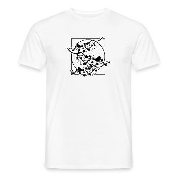 Hilarious Sakura Flower Springtime Flowering - Men's T-Shirt - white - Front - AI Model Male 178 dark (178cm)