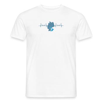Novelty Germanic Monk's Largest Capital Germany - Men's T-Shirt - white - Front - AI Model Male 178 dark (178cm)