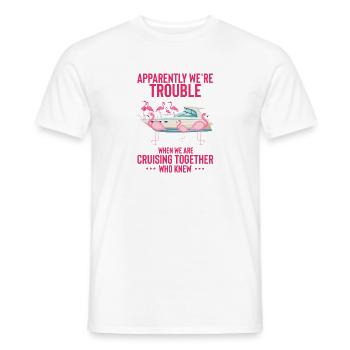 Hilarant Apparemment, nous naviguons dans les loisirs - T-shirt homme - blanc - Devant - AI Model Male 178 dark (178cm)
