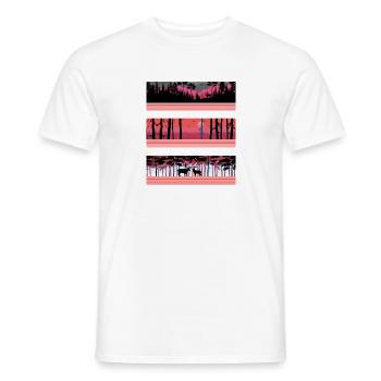 Humorous Forest Wandering Adventuring Hiking - Men's T-Shirt - white - Front - AI Model Male 178 dark (178cm)