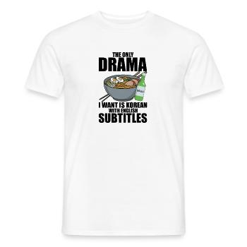 Hilarious Korean Drama With English Subtitles - Men's T-Shirt - white - Front - AI Model Male 178 dark (178cm)