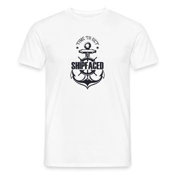 Nouveauté pour obtenir le navire face à la navigation de croisière marine - T-shirt homme - blanc - Devant - AI Model Male 178 dark (178cm)