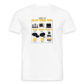 Humorous Thing Do My Spare Times Play Board Sport - Men's T-Shirt - white - Front - AI Model Male 178 dark (178cm)