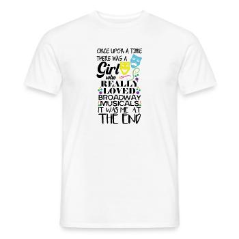 Nouveauté Il y avait une fille qui aimait Broadway - T-shirt homme - blanc - Devant - AI Model Male 178 dark (178cm)