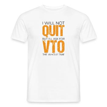 Hilarant ne démissionne pas, mais fait du bénévolat hors emploi de jour - T-shirt homme - blanc - Devant - AI Model Male 178 dark (178cm)
