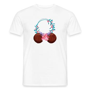 Novelty Aloha Vacations Fan Natives Summertime - Men's T-Shirt - white - Front - AI Model Male 178 dark (178cm)
