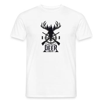 Urkomische Welt braucht mehr Eichhörnchen - Männer T-Shirt - Weiß - Vorne - AI Model Male 178 dark (178cm)