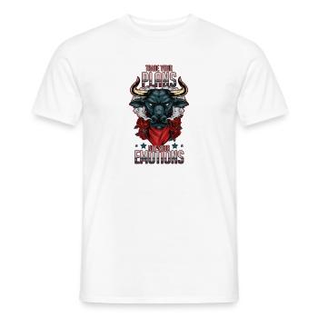 Novelty Trade Your Plan Not Your Emotions Trading - Men's T-Shirt - white - Front - AI Model Male 178 dark (178cm)