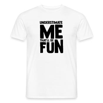 Hilarious Underestimate Forthright Underrate - Men's T-Shirt - white - Front - AI Model Male 178 dark (178cm)