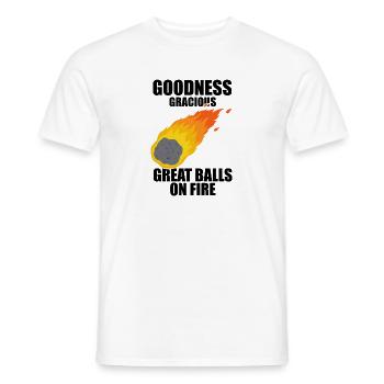 Urkomische Meteore Illustration Sterngucker - Männer T-Shirt - Weiß - Vorne - AI Model Male 178 dark (178cm)