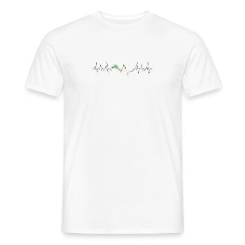 Hilarious Trading Enthusiasts Pulsation Graphic - Men's T-Shirt - white - Front - AI Model Male 178 dark (178cm)