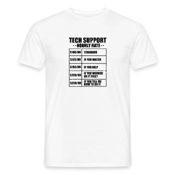 Humorous Techies Supports Mockery Fees Introverts - Men's T-Shirt - white - Front - AI Model Male 178 dark (178cm)