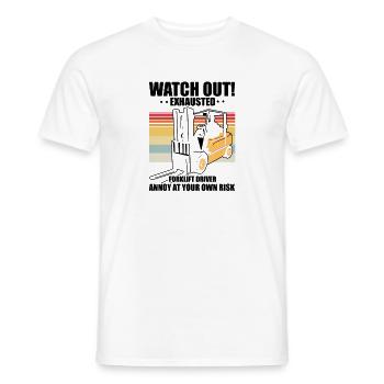 Hilarious Exhausted Introverted Sarcastic - Men's T-Shirt - white - Front - AI Model Male 178 dark (178cm)